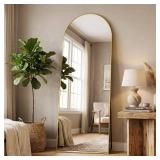 Antok Full Length Mirror 58x19 Floor Freestanding Stand Gold