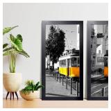LaVie Home 12x24 Picture Frame Black - Panoramic Decor 1 Pack