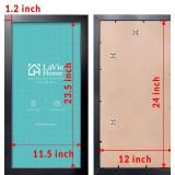 LaVie Home 12x24 Picture Frame Black - Panoramic Decor 1 Pack