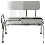 $90 DMI Tub Transfer Bench & Shower Chair, Non-Slip Aluminum, 400 lb