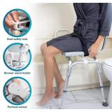 $90 DMI Tub Transfer Bench & Shower Chair, Non-Slip Aluminum, 400 lb