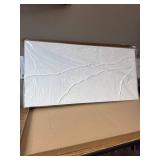 $54 Abstract Canvas Wall Art, 24 x 48 in, White Decor for Living Room
