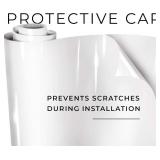 VViViD+ Ultra Gloss Vinyl Car Wrap Film (3x5ft, Gloss White)