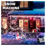 $60 TCFUNDY Snow Machine 1500W Snowflake Maker with Wired Remote