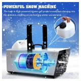 $60 TCFUNDY Snow Machine 1500W Snowflake Maker with Wired Remote