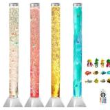 $90 CALOVER 4FT Silver Sensory Bubble Tube Floor Lamp - Mood Light