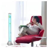 $90 CALOVER 4FT Silver Sensory Bubble Tube Floor Lamp - Mood Light