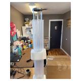 $90 CALOVER 4FT Silver Sensory Bubble Tube Floor Lamp - Mood Light