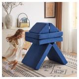 $104 Miss Fabric Kids Couch, Modular Foam Floor Sofa, Convertible Sofa