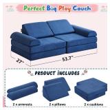 $104 Miss Fabric Kids Couch, Modular Foam Floor Sofa, Convertible Sofa