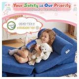 $104 Miss Fabric Kids Couch, Modular Foam Floor Sofa, Convertible Sofa