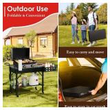 $130 Leteuke Grill Cart for Blackstone Griddle, Portable Outdoor Table