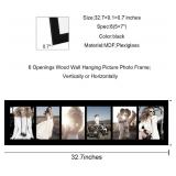Adeco Handcrafted Wood Wall Hanging Collage Picture Frame 6 x 7