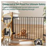 $60 Cumbor 29.2 43in Baby Gate for Stairs, Wall-Mounted, Auto-Close