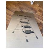 $50 3-Step Ladder Portable Steel Folding Stool, Wide Anti-Slip Pedal