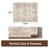 $170 AMOAMI Area Rug 9x12 - Soft Beige Non-Slip Washable Living Room