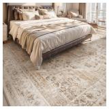 $170 AMOAMI Area Rug 9x12 - Soft Beige Non-Slip Washable Living Room