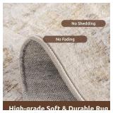 $170 AMOAMI Area Rug 9x12 - Soft Beige Non-Slip Washable Living Room