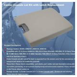NHILES Center Console Lid Kit with Latch Replacement (Light Gray)