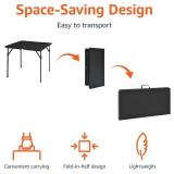 $56 Amazon Basics 34-Inch Dining Table, Black, 33.9 x 29.1 x 33.9 in