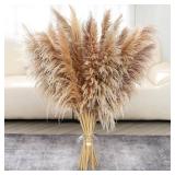 40' Natural Pampas Grass Decor 12 pcs Tall, Boho Dried Grass
