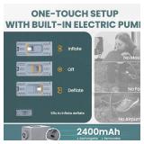 $140 2-Person Camping Sleeping Pad with Pump, 3.15in Thick, Pillow