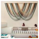 $46 Flber Macrame Wall Hanging Boho Wall Decor Yarn Tapestry 57w x 31l