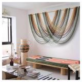 $46 Flber Macrame Wall Hanging Boho Wall Decor Yarn Tapestry 57w x 31l