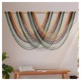 $46 Flber Macrame Wall Hanging Boho Wall Decor Yarn Tapestry 57w x 31l