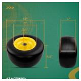 $71 HQPASFY 13x6.50-6 Flat-Free Mower Tire & Wheel Set, 2 Front Tires