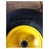 $71 HQPASFY 13x6.50-6 Flat-Free Mower Tire & Wheel Set, 2 Front Tires