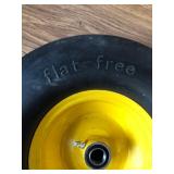 $71 HQPASFY 13x6.50-6 Flat-Free Mower Tire & Wheel Set, 2 Front Tires