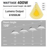 $280 6 Pack 400W UFO LED High Bay Light 120V 5000K IP66 61050LM