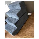 Dog Steps for Bed and Couch, 4-Step Pet Stairs, 18.5' H Grey