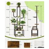 $60 joyhalo 9-Tier Plant Stand with Grow Lights, 65' Tall