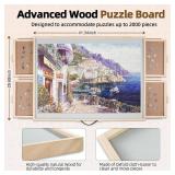 $120 ALL4JIG 2000-Piece 2-in-1 Tilting Puzzle Board, Wooden Table