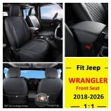 $130 GIANT PANDA Jeep Wrangler Front Seat Covers 2/4 Door JL 2018-2026