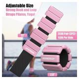 Pilates Wrist & Ankle Weights for Women - 2 Set (1 lb & 2.2 lb)