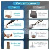 Neoera Chair Leg Covers 16 Pcs Round Brown with Felt Silicone Pads