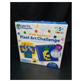 Learning Resources STEM Explorers Pixel Art Challenge - Math Puzzles, Pattern Blocks, Sensory Bin, Arts and Crafts, Math Manipulatives, Building Toys, Montessori - Retail: $11