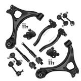 GYMMEDS Front Lower Control Arm Suspension Kit Compatible with 2006 2007 2008 2009 2010 2011 Honda Civic w/Ball Joint Sway Bar Tie Rod End K620382 K620383-12pc Set - Retail: $120