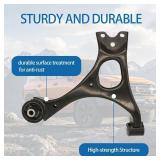 GYMMEDS Front Lower Control Arm Suspension Kit Compatible with 2006 2007 2008 2009 2010 2011 Honda Civic w/Ball Joint Sway Bar Tie Rod End K620382 K620383-12pc Set - Retail: $120