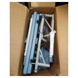 Loyoda Drop Arm Bedside Commode, Commode with Padded Seat and Backrest, 500lbs Capacity, 5.81QT Removable Bucket, Adjustable Height Portable Toilet for Adults, Gray - Retail: $110