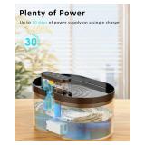 PEKTACO Wireless Cat Water Fountain: Pet Water Fountain Battery Operated, 74oz/2.2L Automatic Cat Water Dispenserï¼Rechargeable Drinking Fountain for Cats Indoor with Motion Sensor, Black - Retail