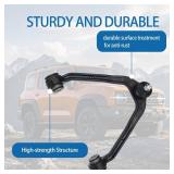 Front Upper Control Arms for Escalade 02-06, Chevy Silverado 99-06, Avalanche Tahoe Suburban GMC Sierra Yukon AWD 4WD | Suspension Kit w/Ball Joints Tie Rods Sway Bar Idler Arm Replaces K80942-13pcs -