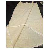 Karseteli Natural Linen Textured Round Tablecloth, Slubby Lightweight Table Cloth 52 Inch, Water Resistant Stain Resistant Farmhouse Burlap Table Cover for Kitchen Dining Room - Retail: $17