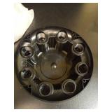 LEAPTREND 4pcs Chrome Wheel Center Caps (Glossy Black 8 Lugs, Fit for 1998-2013 Chevy Silverado Avalanche Suburban&GMC Sierra Yukon 1500 2500 3500 16\" Rim Hub Cover, Replace 15039489 - Retail: $76