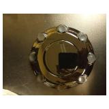 LEAPTREND 4pcs Chrome Wheel Center Caps (Glossy Black 8 Lugs, Fit for 1998-2013 Chevy Silverado Avalanche Suburban&GMC Sierra Yukon 1500 2500 3500 16\" Rim Hub Cover, Replace 15039489 - Retail: $76