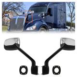 SEPEY Hood Mirror for KENWORTH T680/PETERBILT 579 587, Driver/Left and Passenger/Right Side Chrome Hood Mirror Assembly for KENWORTH T680, PETERBILT 579/587, a Pair - Retail: $137
