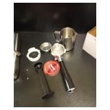 Neretva Espresso Machine, 15 Bar Espresso Coffee Machine with Visible Pressure Guage Professional Espresso Maker with Milk Frother & Stainless Steel for Home Barista Latte and Cappuccino Maker-Silver 